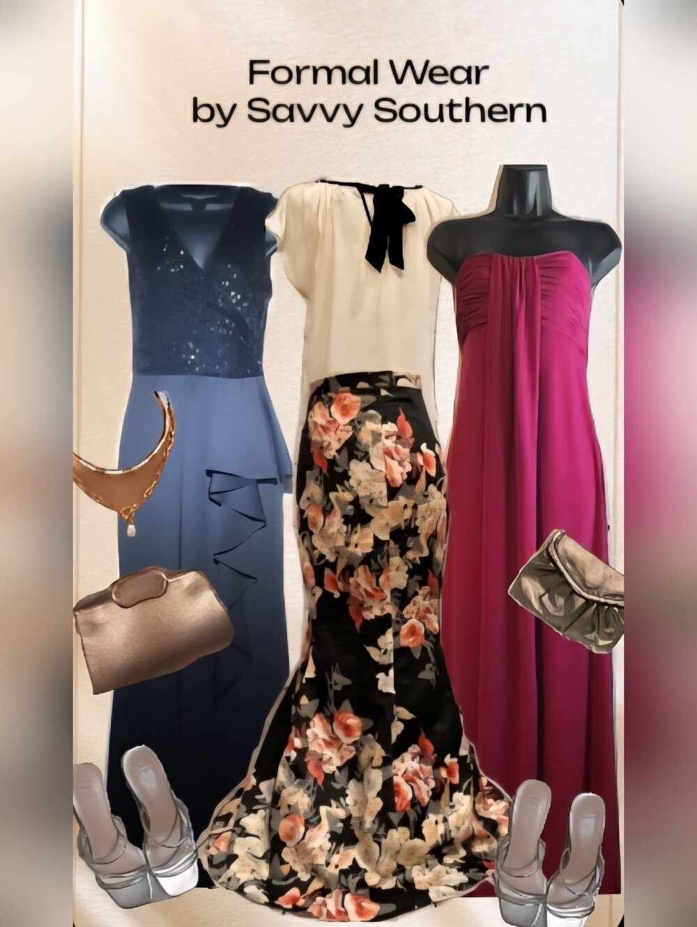 Formal Wear-Black Tie Attire By Savvy Southern - Womens Formal  Dress